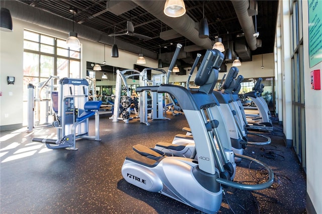 view of exercise room