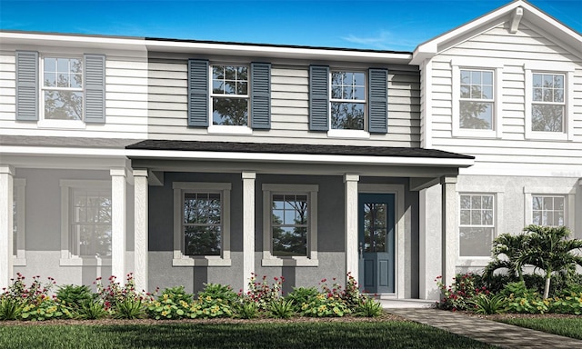 view of front of house with covered porch