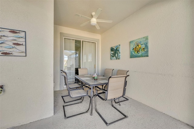 view of patio / terrace with ceiling fan