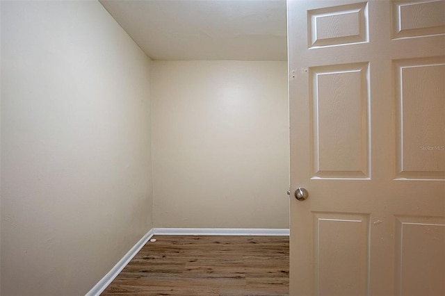 interior space with hardwood / wood-style floors