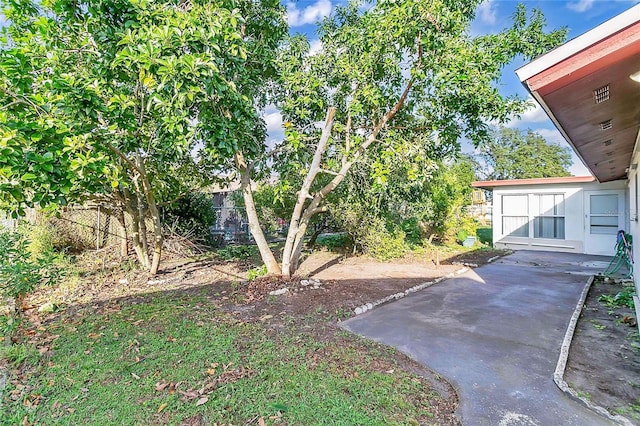 view of yard with a patio