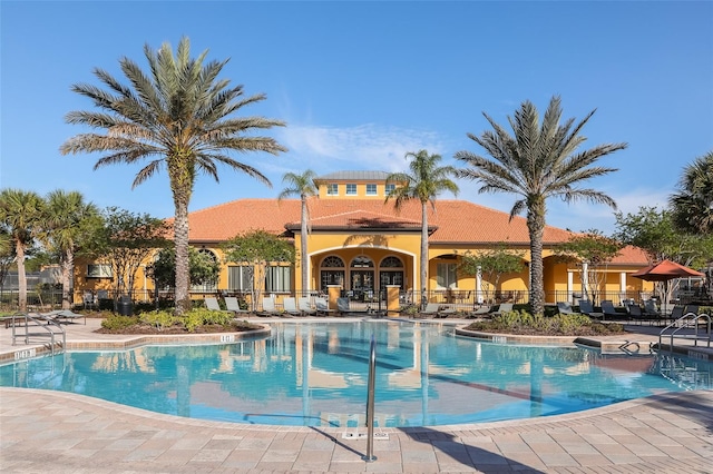 view of pool with a patio