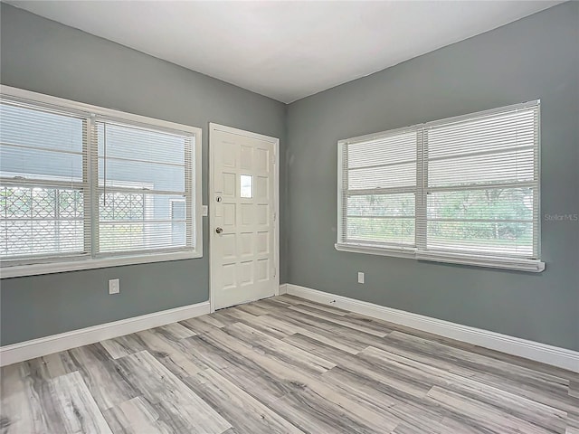 foyer entrance featuring light hardwood / wood-style flooring