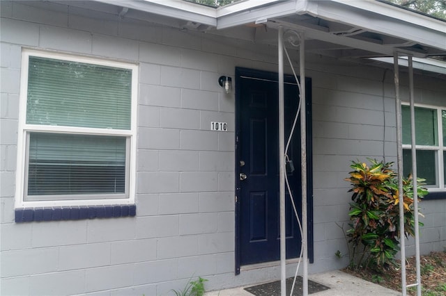 view of doorway to property