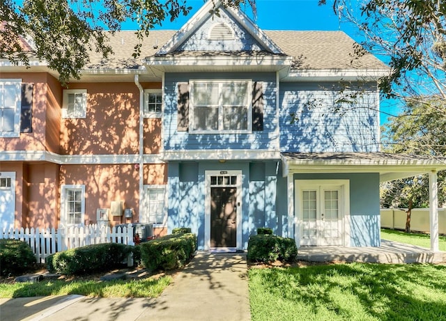 view of front of house featuring french doors