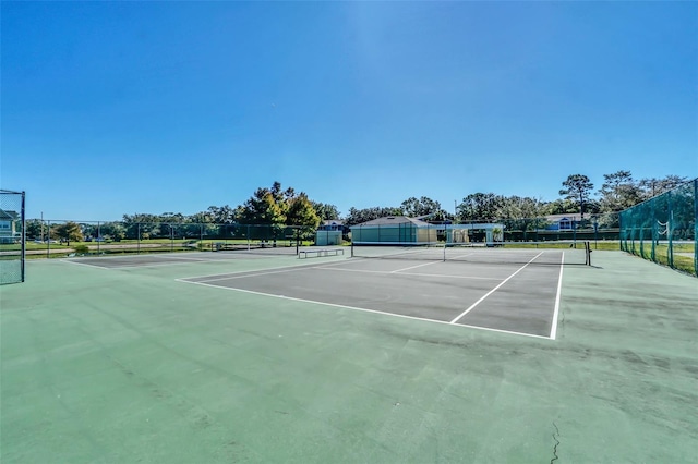 view of sport court