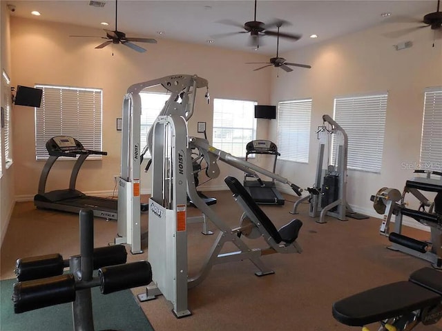 view of workout area