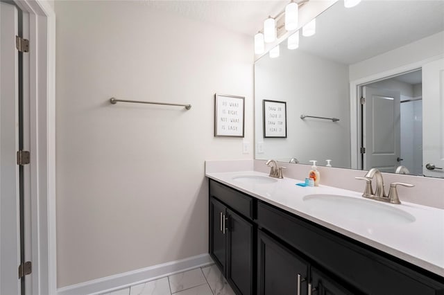 bathroom featuring vanity