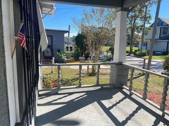 view of patio with covered porch