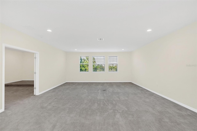 view of carpeted spare room