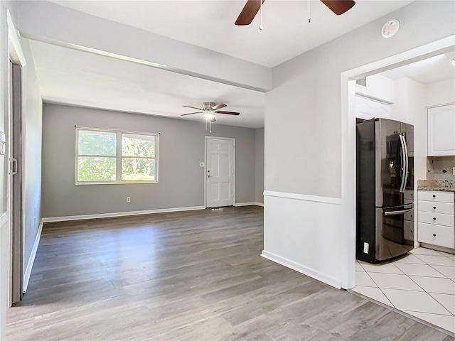 interior space with light hardwood / wood-style floors