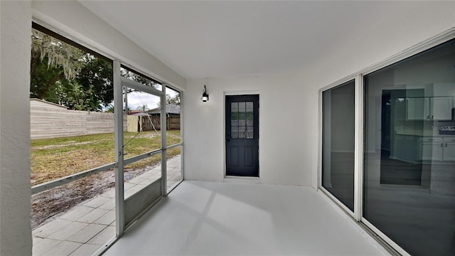 view of sunroom / solarium