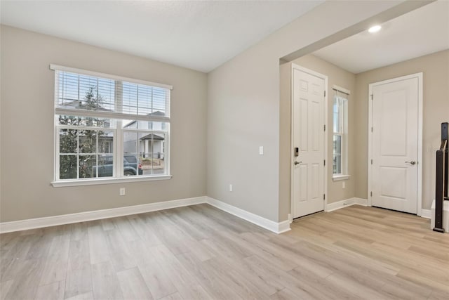 entryway featuring light wood-type flooring