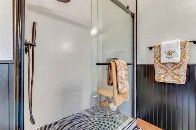 bathroom with an enclosed shower