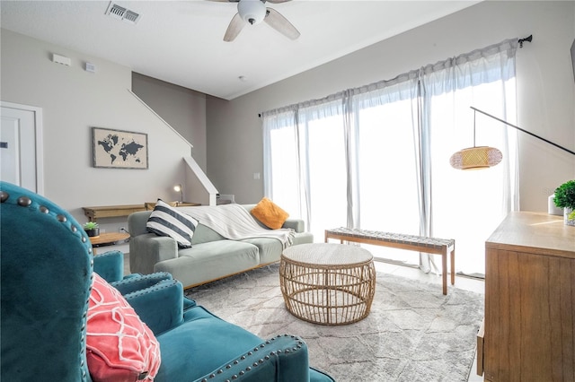172 Villa Domani Cir, Davenport, FL 33896 - living area featuring a ceiling fan