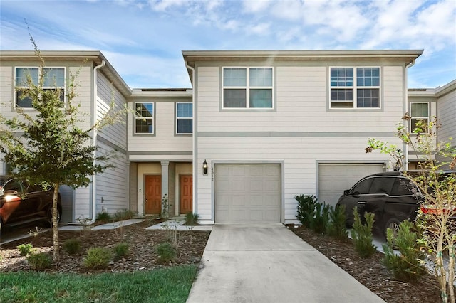 view of property featuring a garage