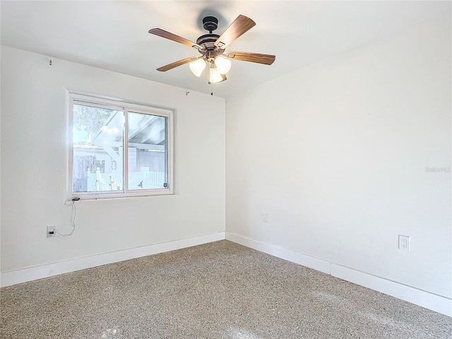 unfurnished room featuring ceiling fan