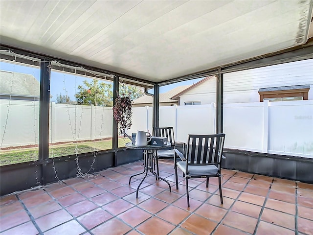 view of sunroom