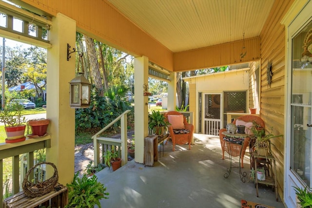 view of sunroom