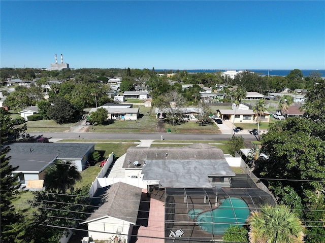 1037 Poinsetta St, Cocoa, FL 32927 - aerial view of residential area featuring a pool area