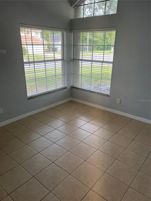 view of tiled spare room