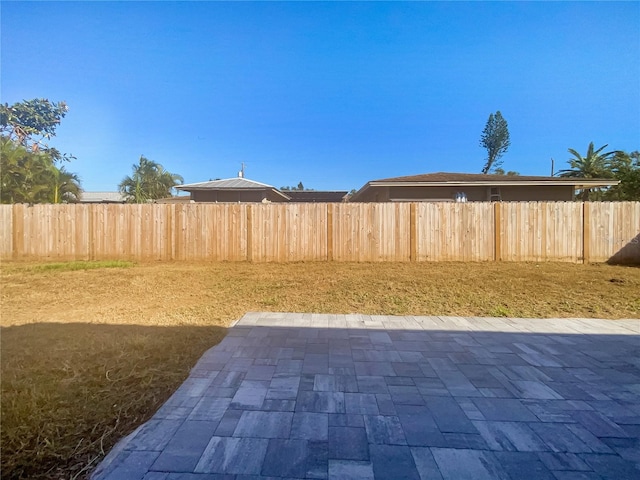 view of yard with a patio area