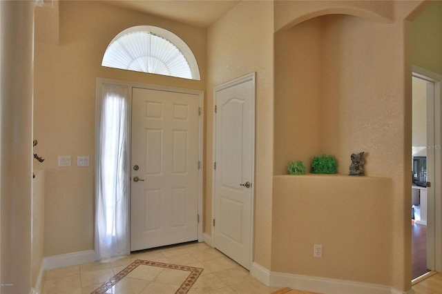 view of tiled entryway