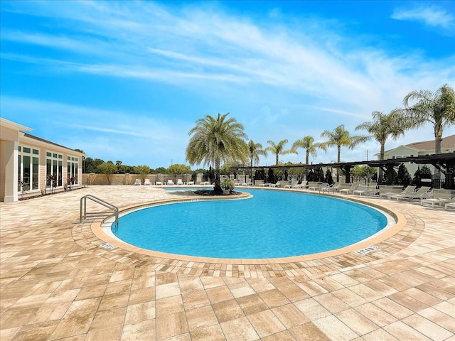 view of pool with a patio area