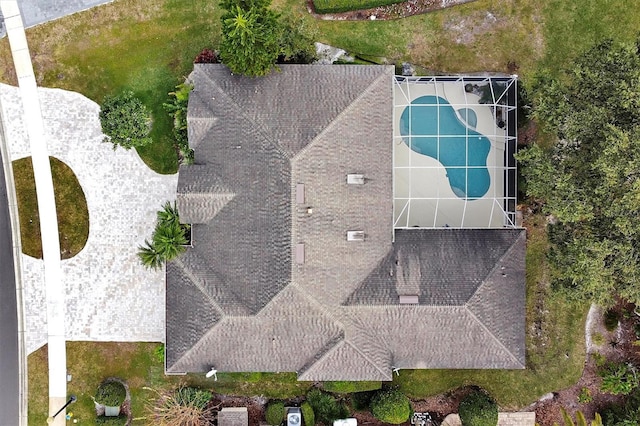 349 Plantation Club Dr, Debary, FL 32713 - view from above of property with a pool