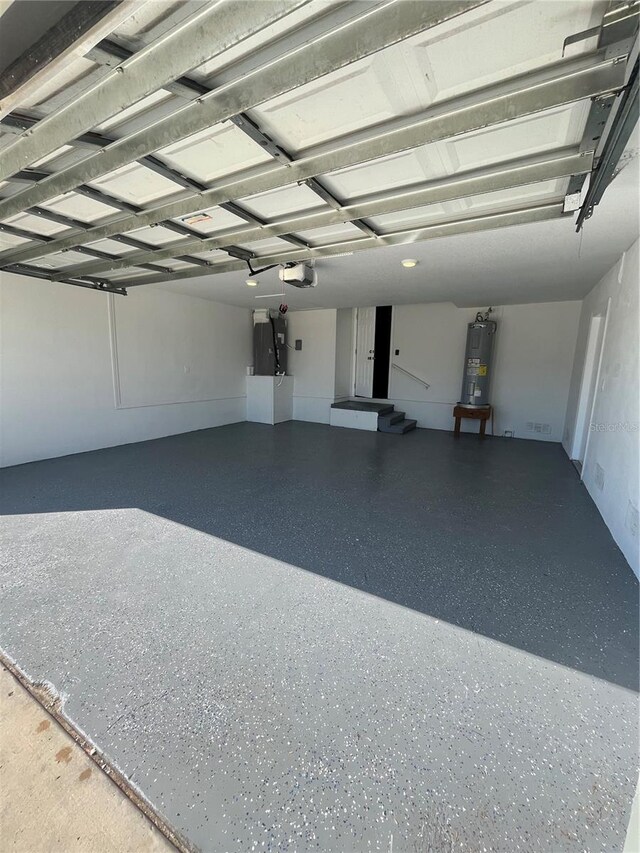 6336 Florida Cir, Apollo Beach, FL 33572 - garage with water heater and a garage door opener