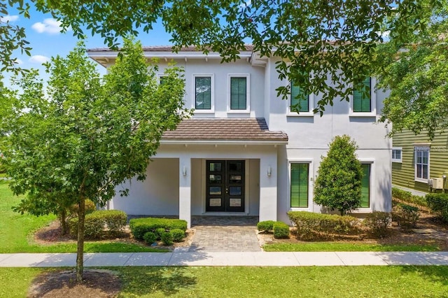 view of front of house featuring french doors