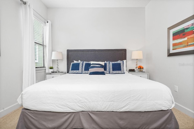 view of carpeted bedroom