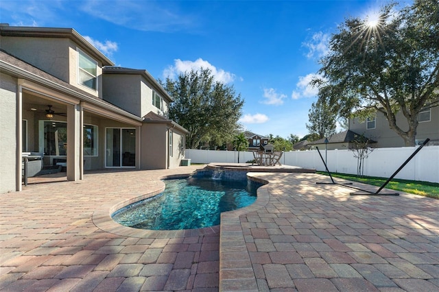 view of pool with a patio