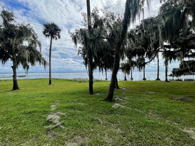 exterior space featuring a water view