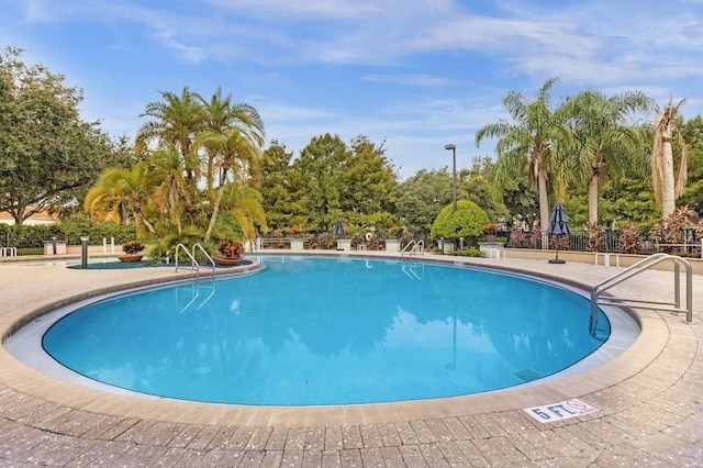 view of pool with a patio