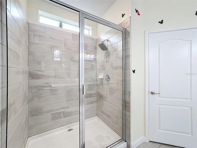 bathroom with walk in shower