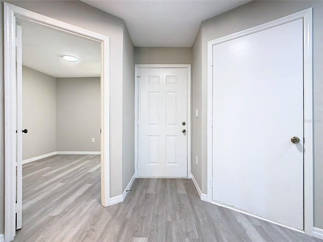 interior space with light wood-type flooring