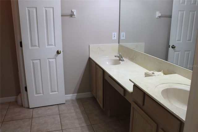 bathroom featuring tile patterned floors and vanity