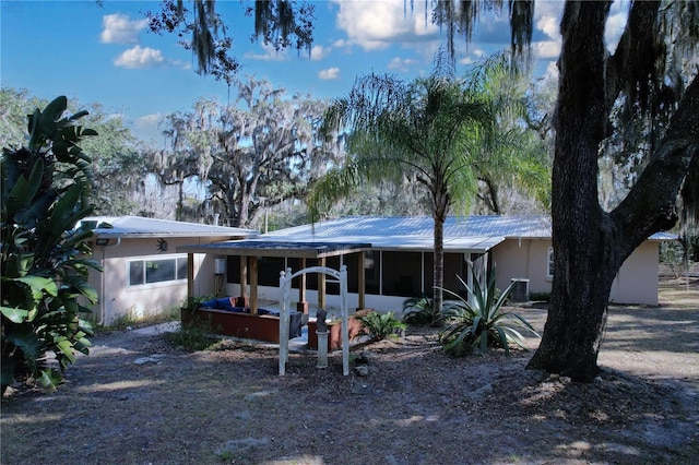 view of single story home