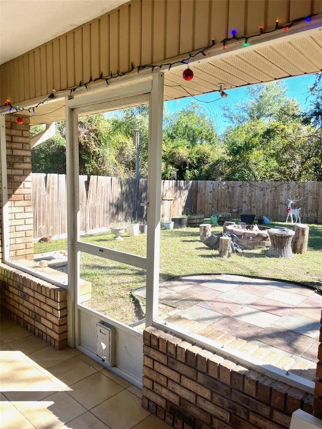 view of sunroom