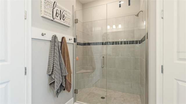 bathroom featuring walk in shower