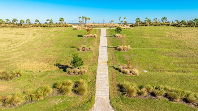 bird's eye view featuring a rural view