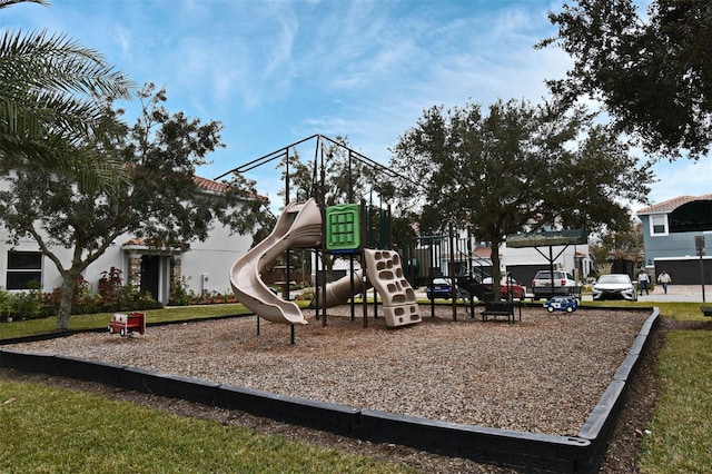 view of jungle gym