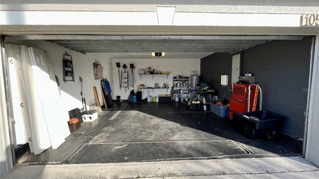 garage featuring a carport