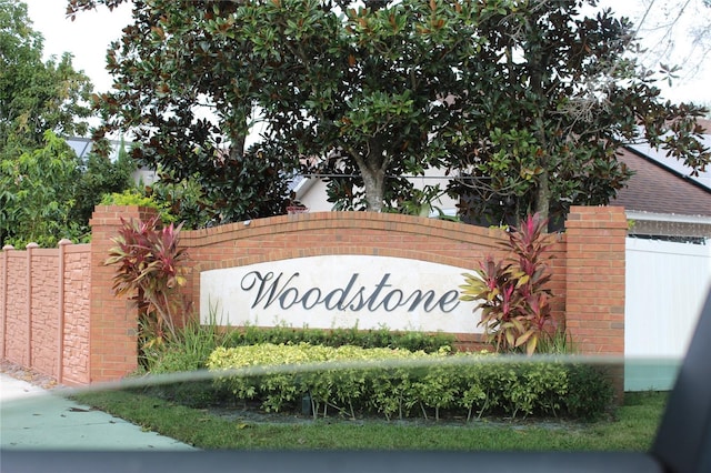 view of community sign