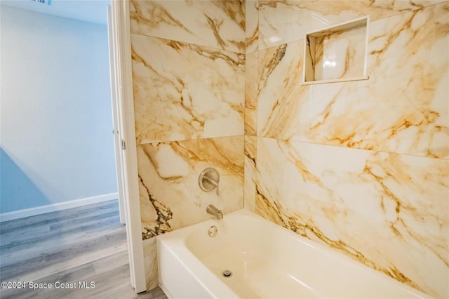 bathroom featuring wood-type flooring