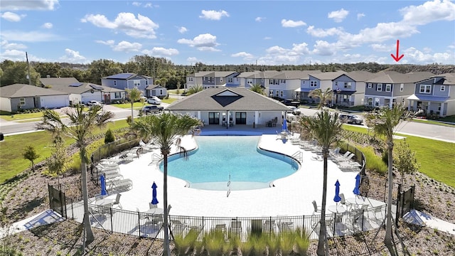 view of pool featuring a patio area