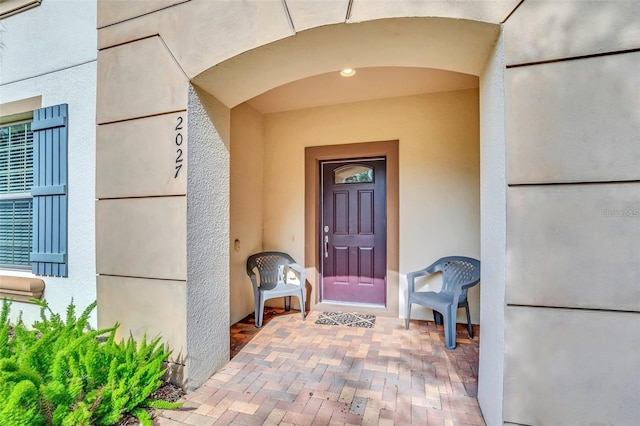 view of doorway to property