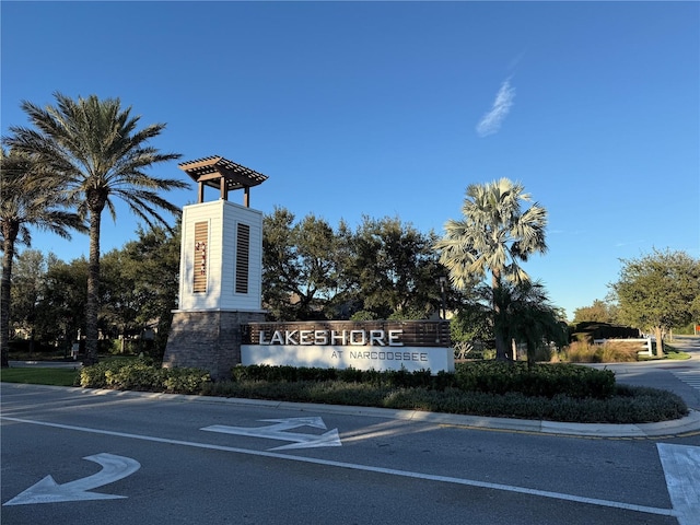 view of community sign