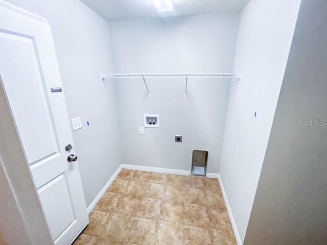 laundry room featuring electric dryer hookup and hookup for a washing machine